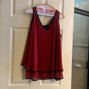 Black and red double layered shell